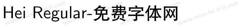 Hei Regular字体转换